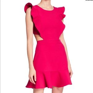 BCBG Max Azria Angle Winged Cut Out Cocktail Dress